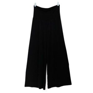 G & G Women's Black High Waist Wide Leg Sheer Stretch Pants No Size